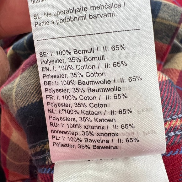 Fjallraven Singi Heavy Flannel Shirt Mens Large Red Plaid Regular Fit Outdoor - Picture 6 of 11